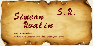 Simeon Uvalin vizit kartica